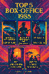 Affiche style pop retro Top 5 box office 1986 (rambo, retour vers le futru, rocky, out of africa, the color purple)