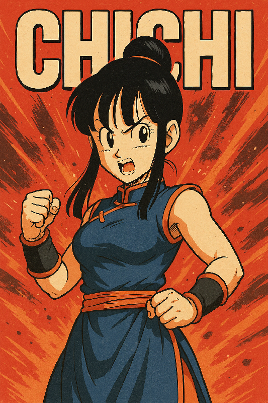 Poster du personnage de dragon ball Z Chichi
