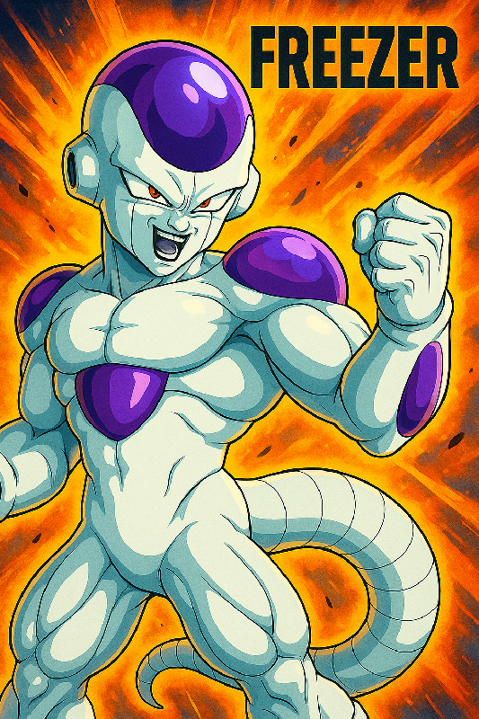 Affiche du personnage de dragon ball Z Freezer