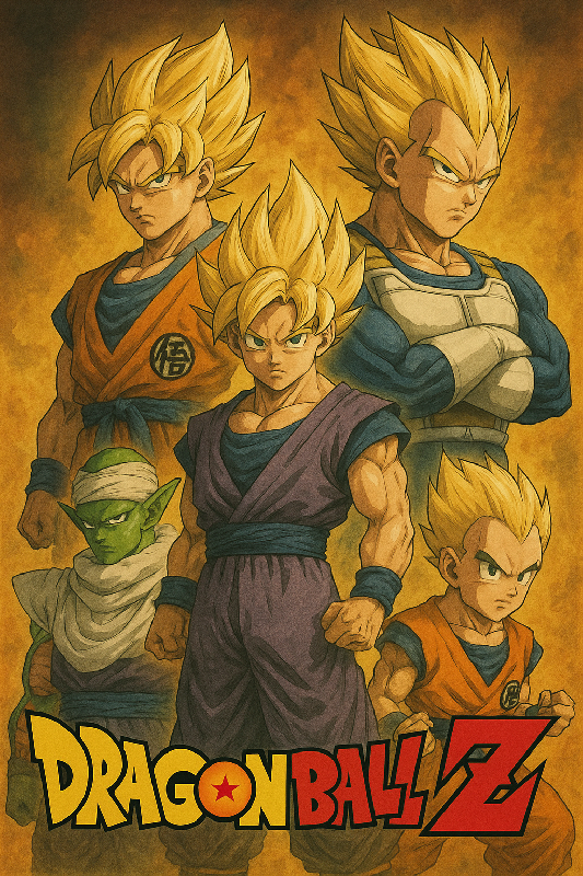 Poster des personnages de dragon ball Z 