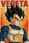 Poster du personnage de dragon ball Z Vegeta