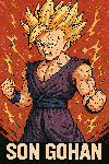 Poster du personnage de dragon ball Z Son Gohan