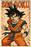Affiche du personnage de dragon ball Z Son Goku