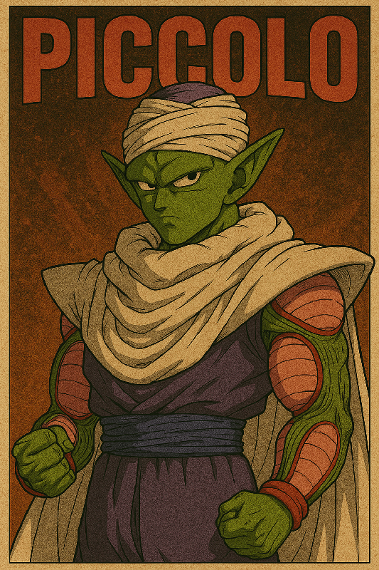 Poster du personnage de dragon ball Z Piccolo