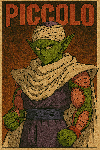 Poster du personnage de dragon ball Z Piccolo