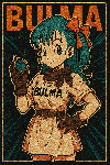 Poster du personnage de dragon ball Z Bulma