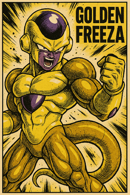 Poster du personnage de dragon ball Z Freezer