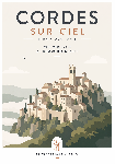 Affiche illustrée style moderne de Cordes sur ciel dans le Tarn