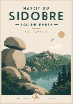 Affiche illustrée style moderne du massif du Sidobre dans le Tarn