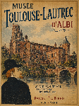 Affiche style ancien du musée de Toulouse Lautrec d'Albi dans le Tarn