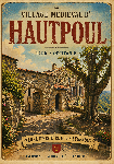 Affiche style ancien du village de Hautpoul dans le Tarn