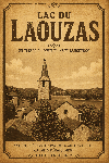 Affiche style ancien sépia du Lac du Laouzas dans le Tarn