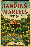 Affiche style ancien coloré du Jardin des Martels dans le Tarn