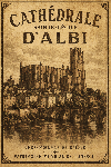 Affiche style ancien Sépia de la Cathédrale d'Albi dans le Tarn