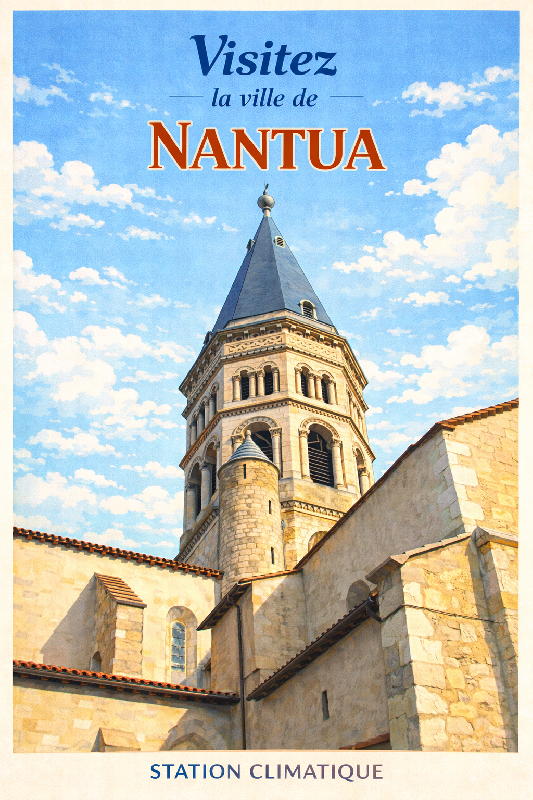Affiche illustration nantua ghibli