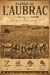 Affiche illustrée Plateau de l'Aubrac dans un style ancien sépia