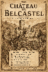 Affiche illustrée Château de Belcastel dans un style ancien sépia