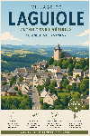 Affiche illustrée Village de Laguiole dans un style moderne simplifié