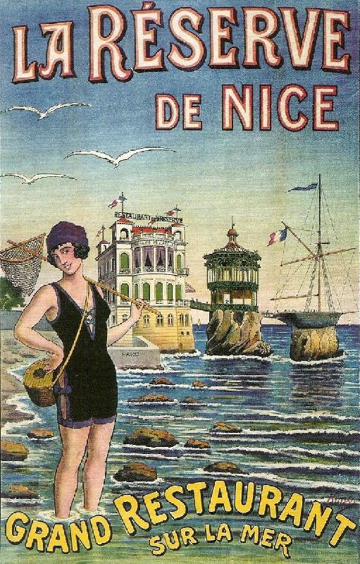 Affiche vintage La Réserve de Nice