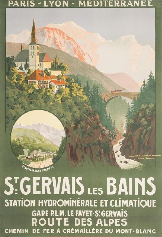 Affiche vintage St Gervais les Bains