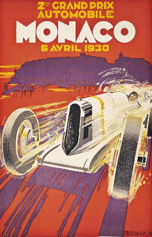 Affiche vintage du Grand Prix de Monaco