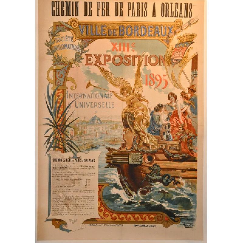 Affiche d'exposition Bordeaux 1895
