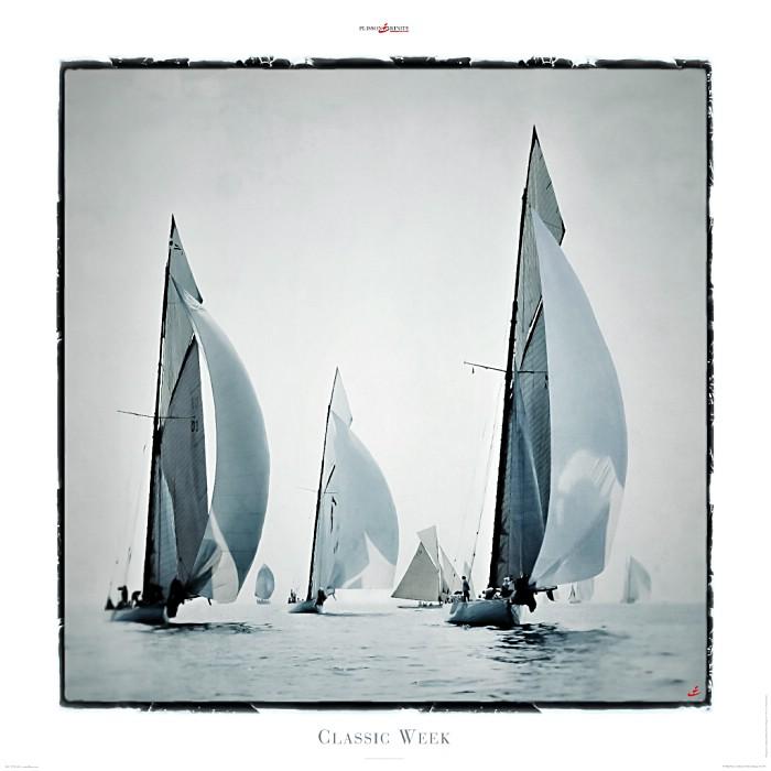 Poster ARTTOR 40x50cm - Voilier Ouest Le Soleil - Tableau Maritime Nature - Neuf